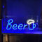 HFHungkeong Bar Neonschild LED Neon Bierschilder, 3D Standbares Bier Neon Barlicht für Männerhöhle Schlafzimmer, Hausbar, Geschäft Club, Bistro USB betrieben, 29 x 14 x 3 cm (blau)