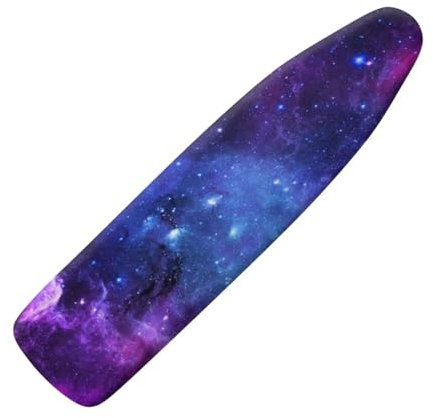 KUIFORTI Galaxy Night Ironing Board Cover Thick Pad Extra Wide Cute 3D Starry Sky Ironing Board Pad Protective Cover Iron Board Cover Accessories Replacement Tablecloths with Elastic Edge