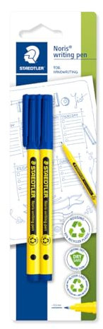 STAEDTLER Noris writing pen 307, Fineliner mit stabiler, eindrucksicherer Spitze, Gehäuse aus 97% recyceltem Plastik, Linienbreite F- Fein, 307-3 BK2