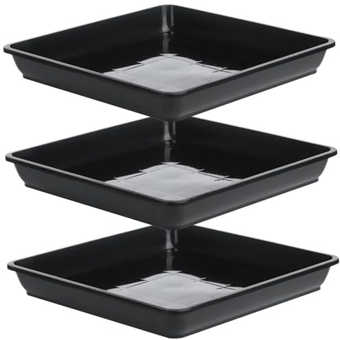 Platina plástica Bandeja Cuadrada de plástico Bandeja Duradera Bandeja de Agua Bandeja de Bonsai Flores súbdas de jardinería de macetas