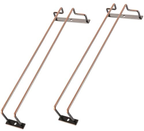 Dianoo 35.5 CM Bronze Wine Glass Rack, Under Cabinet Wine Glasses Holder, Sturdy Iron, Vintage Bronze, Easy Installation, Set Of 2