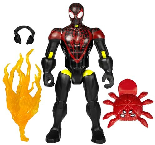 MixMashers Marvel Miles Morales Spider-Man Mix-and-Match Action-Figur & Accessoires, Schwarz