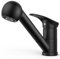 FORIOUS Kitchen Sink Mixer Taps, Monobloc Kitchen Tap with Pull Out Spray, Stainless Steel Faucet 360 Swivel 1 Hole, Matte Black