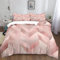 XCQHZYQ Bedding Bed Set Double 200x200 cm Geometric Rose Gold Herringbone Pink Printed Duvet Cover Ultra Soft Polycotton Breathable Comforter Cover with Zipper Closure, Bedding Linen Set