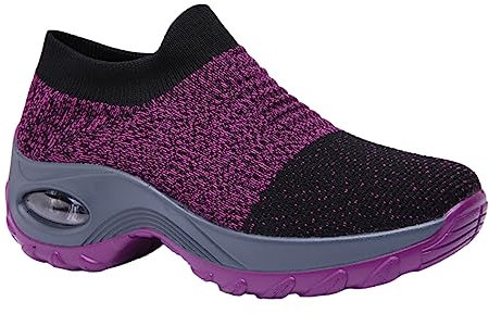 COSMEVIVI 1 Paio Scarpe da Ginnastica a Cuscino d'Aria Piattaforma Scarpe da Tennis Viola Scarpa da Passeggio da Donna Scarpe da Tennis da Donna Scarpe Fitness allunga Scarpe Viola,Porpora
