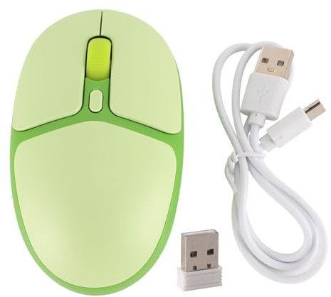 Sunicon 2.4G Mouse, 800 1200 1600 DPI Mobile Optical Cordless Mouse with USB Receiver and Charging Cable for Notebook Desktop Computer Office Gaming
