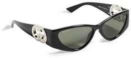 Gucci Damen GG1824S, Schwarz-Schwarz-Grau, Einheitsgröße