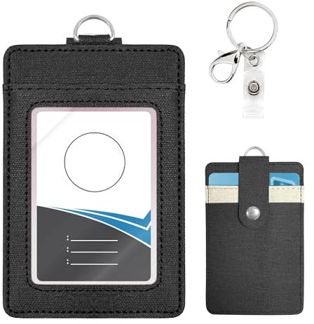 Ausweishalter, Ausweishülle, für id Card Holder, Büro, Schule, Mitarbeiter, langlebig, stilvoll,kartenhülle (Vertical)