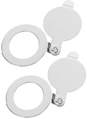 Housoutil Gucklochabdeckung, 2st Silver Türspion-Abdeckung, Sichtschutz-Türspion Für Hotel, Zuhause, Wohnungstür, Büro (14 Mm Helles Chrom)