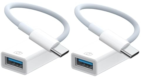 Adattatore Apple da USB-C a USB per iPhone 18/17/16/15, certificato MFi | Cavo OTG da tipo C a USB compatibile con MacBook Pro Air, iPad Pro/Air, iMac, Surface, Galaxy S26, S25, S24 e altri ancora