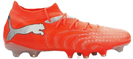 Puma, Mens, Future 9 Match Firm, Artificial Ground Soccer Cleats, Glowing Red/White/Black/Silver, 7, D - Medium