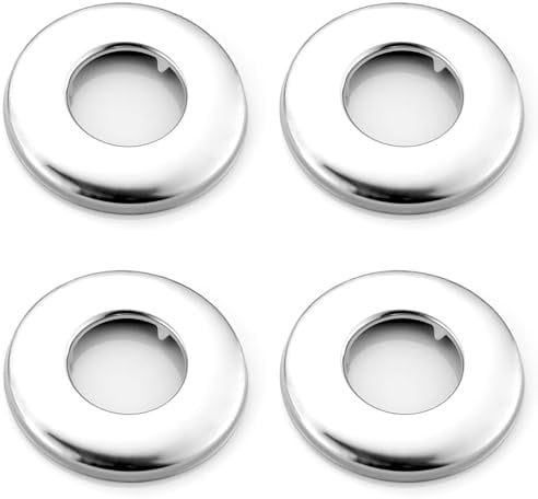 QZKJQDD 4 Stück Rosetten Für Duscharmaturen 3/4, Edelstahl Ventillochabdeckungen, Rosette Wasserhahn Innenhahn, Wasserhahn Rosette, Rosetten Für Armaturen Duscharmatur (Ø 69mm x 8mm Höhe)
