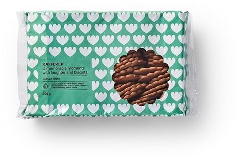 Fakhri KAFFEREP Ginger Thins 600g Crisp Ginger Biscuits Thin Spiced Cookies Tea Time Snack