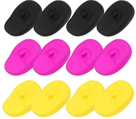Auditivos de Silicona para Teñir el Cabello, 6 Pares | Resistentes al Calor, Reutilizables y Fáciles de Limpiar, Ajuste Ergonómico para Peinado y Lavado