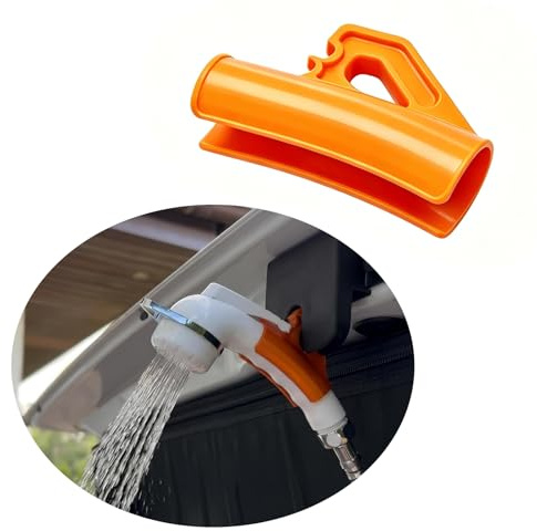 Duschkopfhalter Heckklappe für VW California Ocean Coast Beach T5 T6 T6.1, Camping Dusche Halterung ohne Bohren fürs Heckklappenschloss, Robustes Wohnmobil Outdoor Zubehör