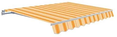 Tenda Da Sole A Caduta Cassonata. Dotata Di Braccetti In Alluminio Regolabili Nell'Inclinazione. Peso Tessuto 280 Gr./Mq. Impermeabile.