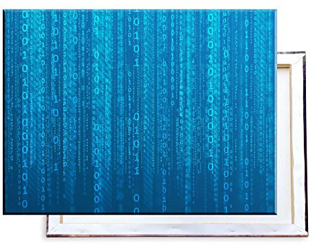 Unified Distribution Matrix in Blau - 80x60 cm - Bilder & Kunstdrucke fertig auf Leinwand aufgespannt und in erstklassiger Druckqualität