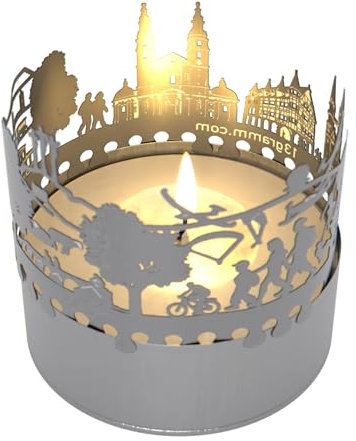 Rhön Skyline Schattenspiel - Kerzenaufsatz für magische Stimmung, Projektion der Rhön-Silhouette, Souvenir für Naturliebhaber & Rhön-Fans