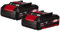Original Einhell Akku PXC-Twinpack 2,0 Ah Power X-Change (Li-Ion, 18 V, 2 St. 2,0 Ah-Akkus, universell für alle PXC-Geräte, proaktives Batteriemanagement, angepasste Ladezyklen)