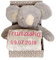 KIDDI-MEDIA Kinder Baby Set mit Name & Geburtsdatum Bestickt (auf der Decke) inkl. Plüsch Stofftier - Geschenk Taufe Geburt/CE-Zertifizierung (Koala/Grau-Beige)