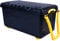 Really Useful Plastic Storage Box 160 Litre Wheeled trunk in Black (Yellow Wheels+Handles)