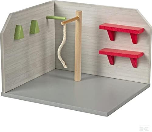 Kids Globe Pferdewaschbox mit Dusche und Ablagen (Maßstab 1:24, Maße 15x18x12 cm, Pferdebox ohne Pferde Figuren und Zubehör) 610205