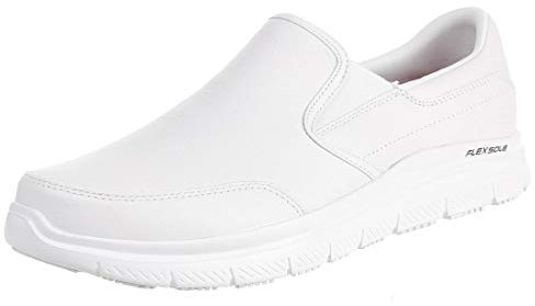 Skechers Flex Advantage Sr Bronwood, Mocasines Hombre, Blanco, 39 EU