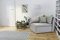 DOMO. collection Tiny Sofa Delta, kompaktes Schlafsofa, Schlafsessel, Schlafcouch Gästebett, Tiny Couch, Ecksessel, 116 x 81 x 83 cm (BxTxH), grau
