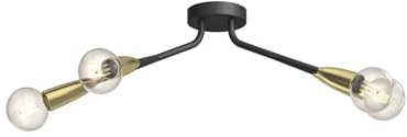 Lucande Deckenlampe Carlea (Modern) in Schwarz aus Metall (4 flammig, E27) - Deckenleuchte Lampe Wohnzimmerleuchte