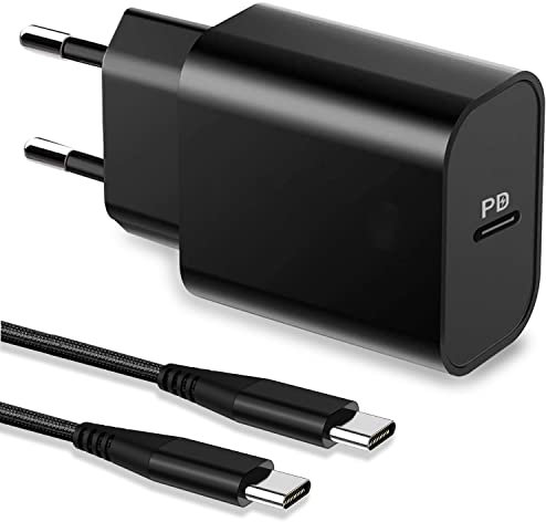 20W USB C Ladegerät mit Ladekabel für Samsung Galaxy S22 S21 S20 Plus Ultra FE 5G A23 A52S A51 A71 A31 A41 A03S A04S M53 M23 M33,iPhone 15/15 Pro Max/15 Pro/15 Plus,PD3.0 Schnellladegerät Netzteil