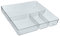 LIVIVO 4 Compartment Drawer Desk Organiser - Made From Clear Plastic, Storage Box Divider For Makeup, Stationary, Utensils, Tools, in the Office, Home, Kitchen, Garage, Bedroom