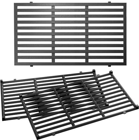 Grillroste aus Gusseisen für Weber Genesis II 400 & II LX 400 Serie, Genesis II E/S-410, E/S-435, LX E/S-440, LX E-410/SE-410 Gasgrill, Ersatz für Weber 66097 66089, 3er Set