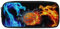 Belidome Basketball-Federmäppchen für Kinder, Jungen, Wasser-Feuerdrache, Stifteetui, Schultasche