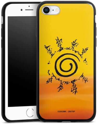 DeinDesign Slim Case extra dünn kompatibel mit Apple iPhone 8 Silikon Handyhülle schwarz Hülle Naruto Shippuden Offizielles Lizenzprodukt Uzumaki
