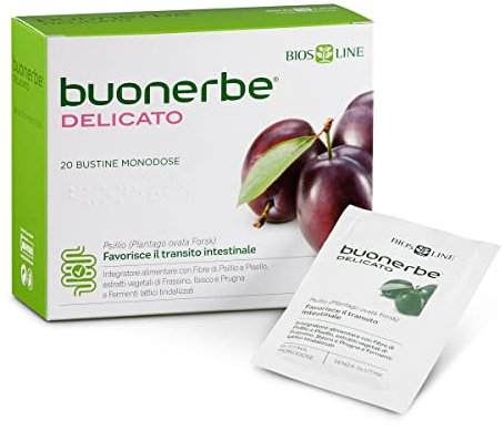 BIOS LINE Buonerbe Delicato 20 Bustine, Integratore per Intestino Pigro Ideale per Favorire la Naturale Regolarità Intestinale