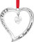 Venhoo Unser erstes Weihnachten Ornament 2022, Silbernes Herz Ornament mit hängendem Kristall, Erste Weihnachten verheiratete Ornament 2022, Metall hängende Verlobung Ornament für Weihnachtsbaum Deko