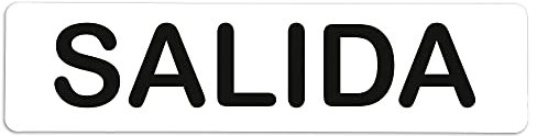 Becral® - Señal de PVC SALIDA | Placa puerta PVC | Señal informativa | Cartel Puerta 200X50mm