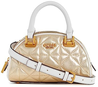 GUESS Damen Mildred Bowler Mini, Umhängetasche, Gold