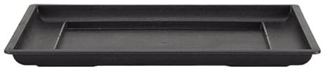 Soucoupe rectangulaire chinoise en plastique noir pour bonsaï 13x8,5x0,5 cm - PL16S