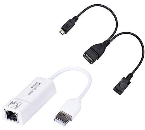 Aokicase USB Ethernet LAN Adapter for Amazon Fire Stick or Fire TV3 (White)