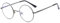 Ggpyyon Blaulichtfilter Brille Damen Herren Retro Runde Brille Blue Light Blocking Glasses Ohne Stärke Blockieren Blaulicht Brille Computerbrille(Gun Frame)