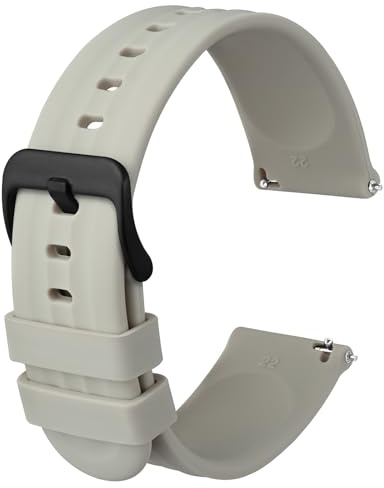 Anbeer Silikon Uhrenarmbänder für Herren Damen, Ersatzarmband aus Gummi mit Schnellverschluss 18mm 19mm 20mm 21mm 22mm, Extra Lang