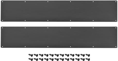 sourcing map 2 placas de aluminio para puerta de 15,2 x 86,3 cm, 2 mm de grosor, para puerta delantera exterior o puerta trasera, color negro