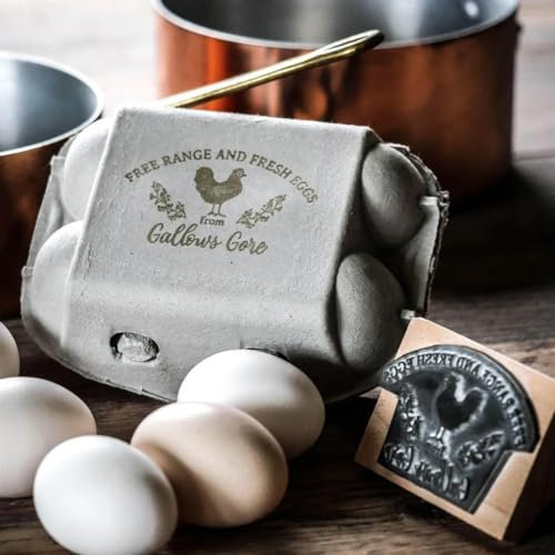 Personalisierter Eierkarton-Gummistempel | Individueller Eierstempel | Stempel Für Haushaltsprodukte | Hühner-Ei-Stempel | Personalisierter Eierkarton | Stempel Für Eierkarton