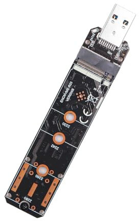 DollaTek Adaptateur USB M.2 NVMe vers USB 10 Gbps SSD Portable, Remplacement à Chaud, Sans Couvercle de Boîtier, Noir