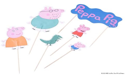 Dr. Oetker Papier Kuchen-Topper Peppa Wutz – Praktisches Set: 12 Stück – Dekoration für Kindergeburtstage und besondere Anlässe – Perfekt zum Backen mit Kindern und Fans von Peppa Pig