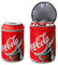 Coca Cola - Bolsa térmica con forma de lata con altavoz Bluetooth, tiempo de reproducción de 5 horas, correas ajustables, cremalleras, tela aislada de 5 capas que mantiene la comida fresca durante 12