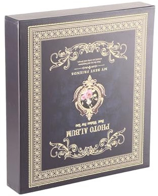 Album Fotografico Tascabile retrò con Custodia in Cartone, Album Fotografico da 500 Foto per Foto 6x4, di Natale (blu navy)