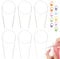 Aeelike Aluminium Rundstricknadel Set, Rundstricknadeln 80cm Größe 2,5mm 3,5mm 4,5mm 5,5mm 6,5mm 7,5mm, Rundstricknadeln Set, lange Rund Stricknadeln für Socken Hut Decken