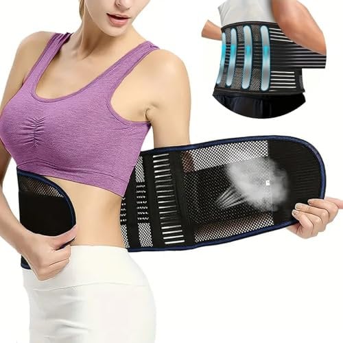Koicarelife Rückenbandage Rückenstützgürtel für Herren und Damen, Rückengurt zur Linderung von RückenschmerzenRückenbandage für Skoliose & Ischias Schmerzlinderung (L)